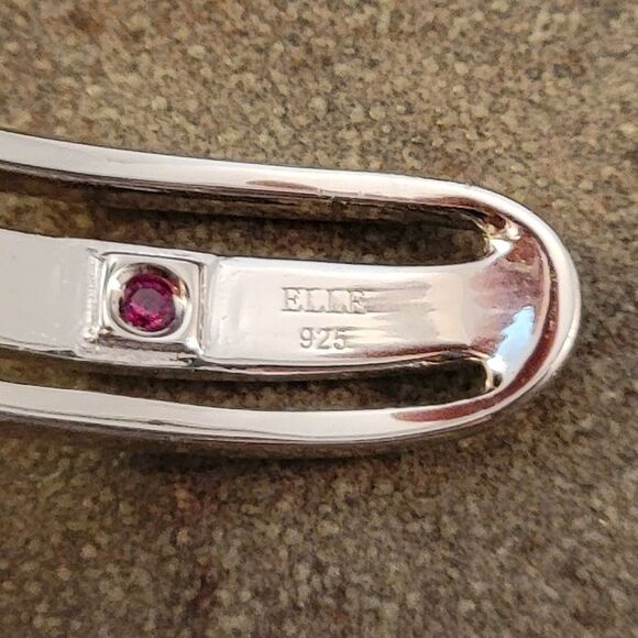 New ELLE Sterling Silver Contemporary Openwork Architectural Cuff Bracelet - Picture 9 of 9